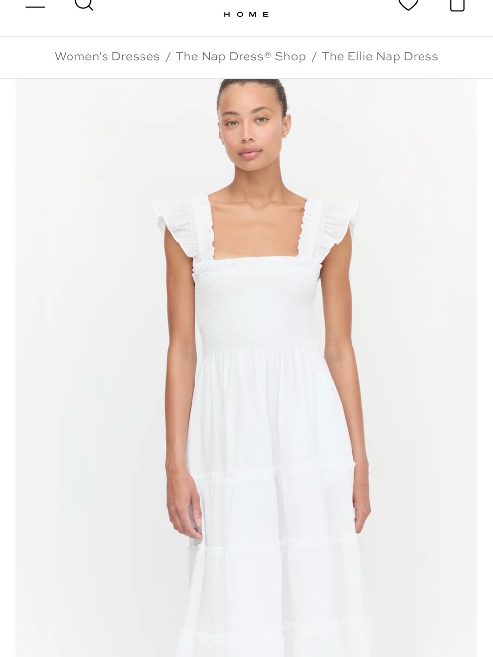 The Ellie Nap Dress — White Swiss Dot Tiered Sundress